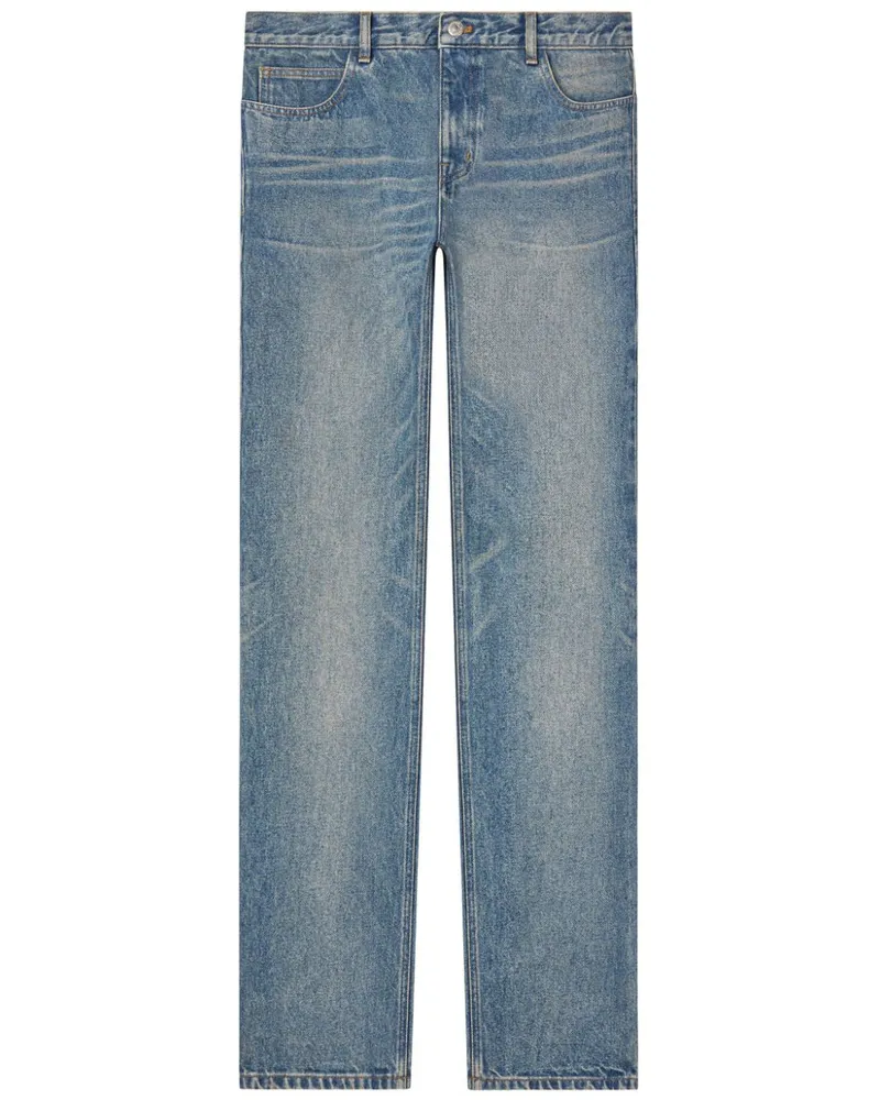 Courrèges Tief sitzende Straight-Leg-Jeans - Blau Blau