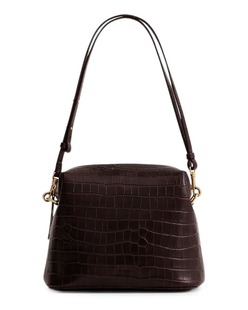 YU MEI Ch'lita Schultertasche mit Kroko-Prägung - Braun Braun
