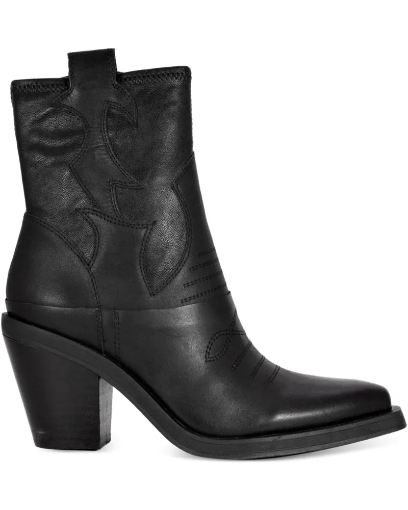 ash Slip-On-Sneakers mit Stern-Detail - Schwarz Schwarz