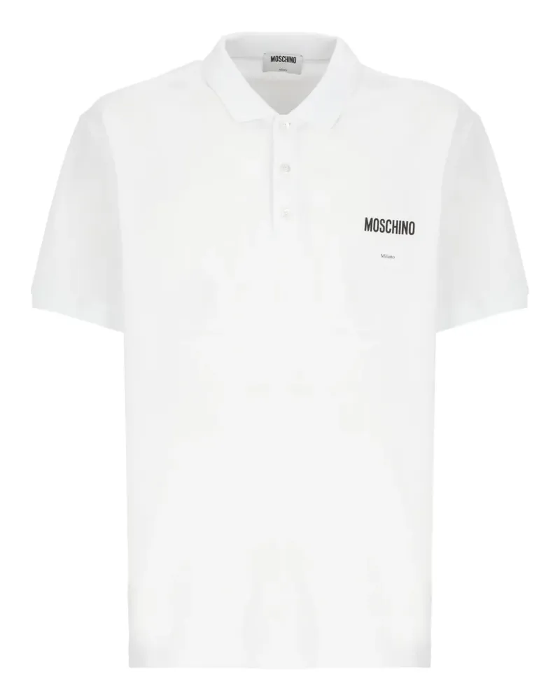Moschino Poloshirt mit drei Knöpfen - Weiß Weiß