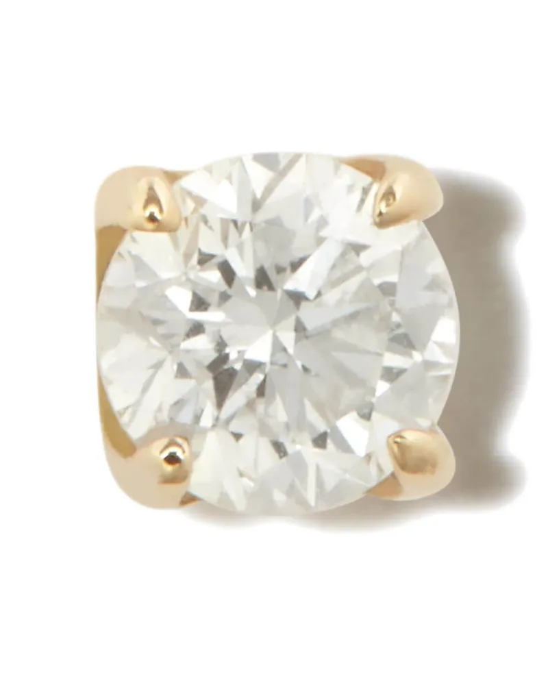 OTIUMBERG 14kt Star Gelbgoldohrstecker mit einem Diamanten Gold