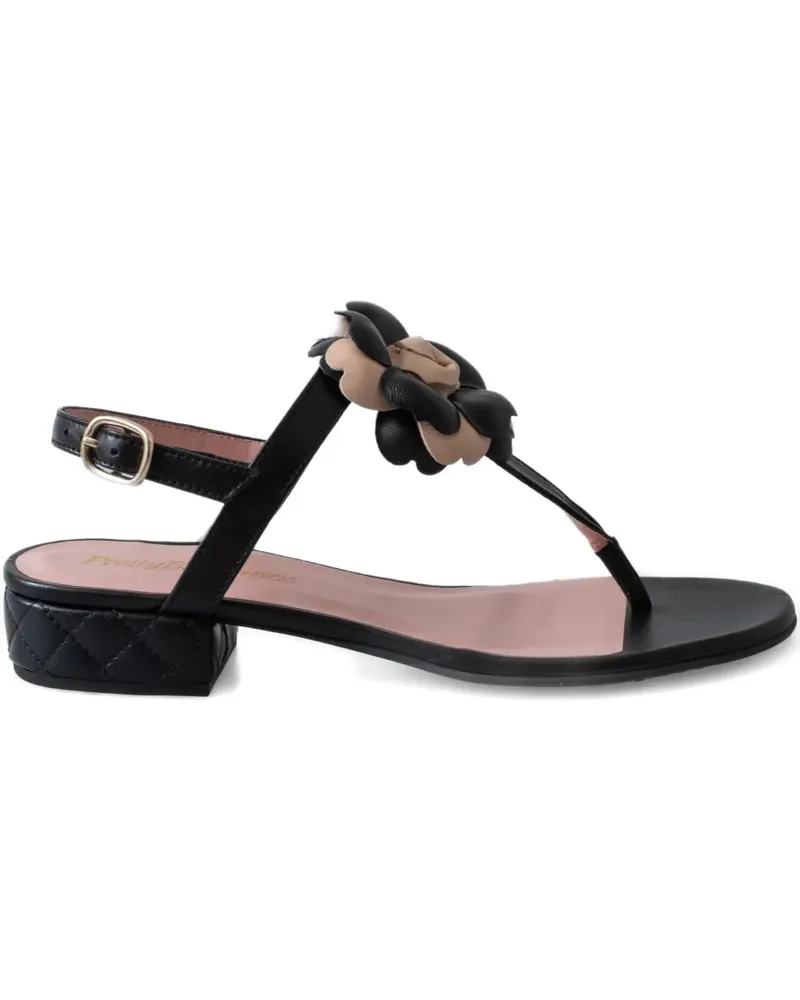 Pretty Ballerinas Sandalen aus Leder - Schwarz Schwarz