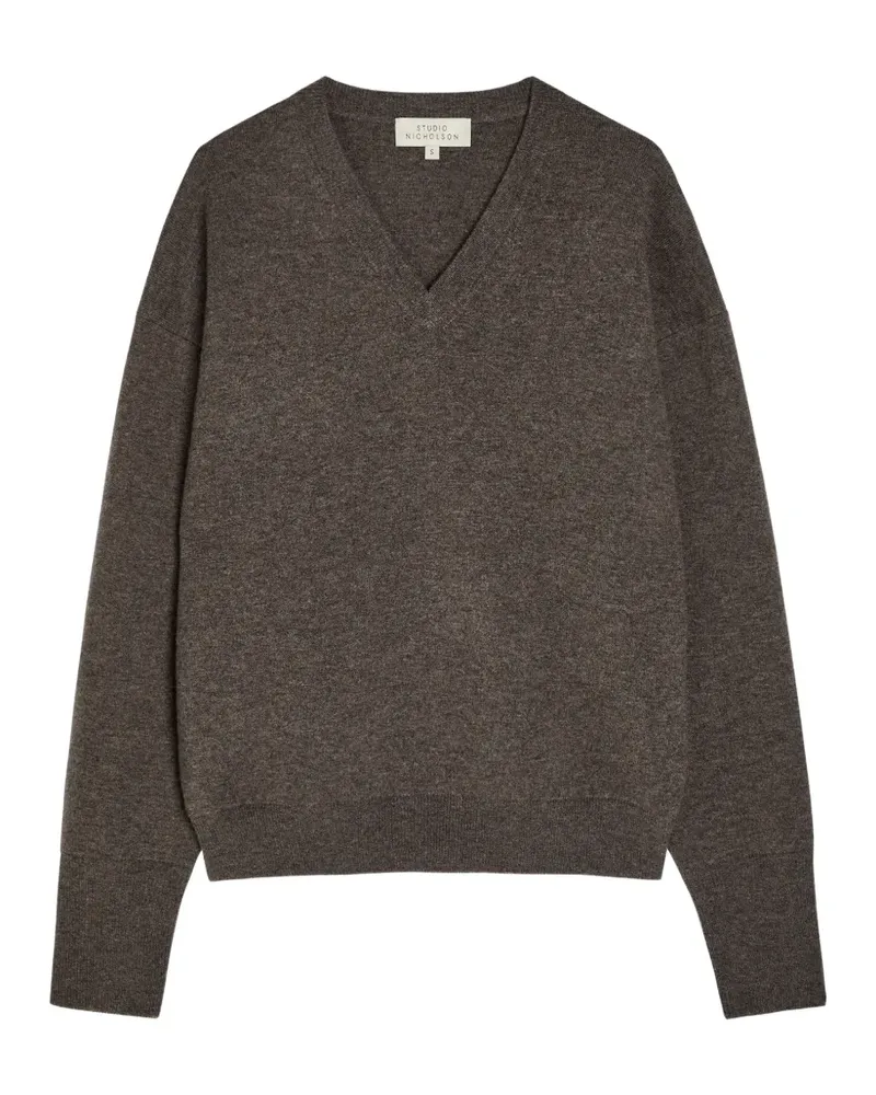 Studio Nicholson Pullover mit V-Ausschnitt - Braun Braun