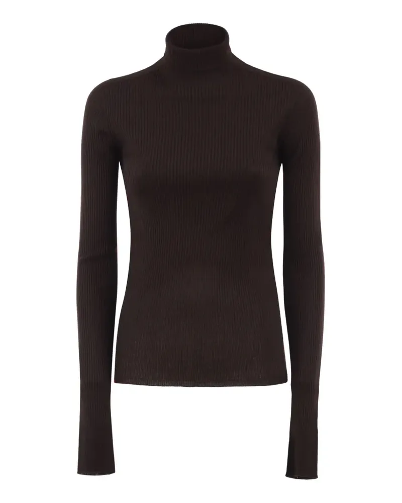 SPORTMAX ribbed-knit turtleneck sweater - Braun Braun
