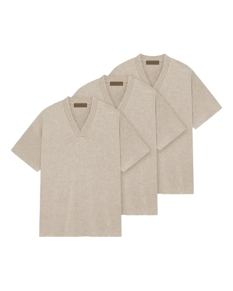 Fear of God T-Shirts mit V-Ausschnitt (3er-Set) - Grau Grau