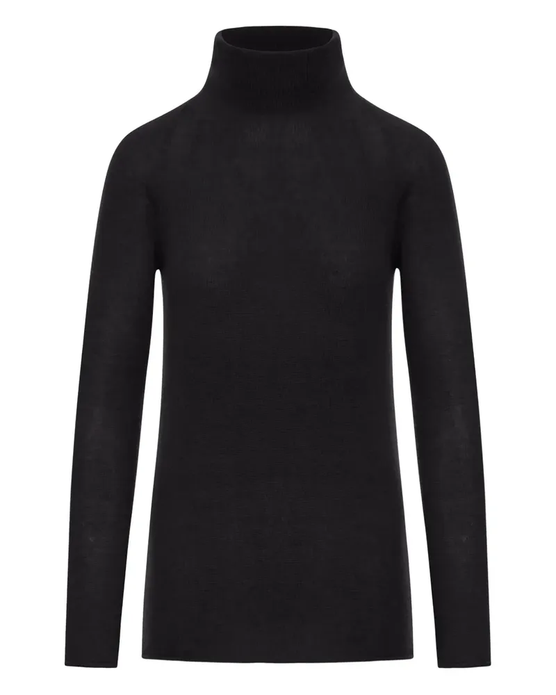 Roberto Collina Gerippter Rollkragenpullover aus Kaschmir - Schwarz Schwarz