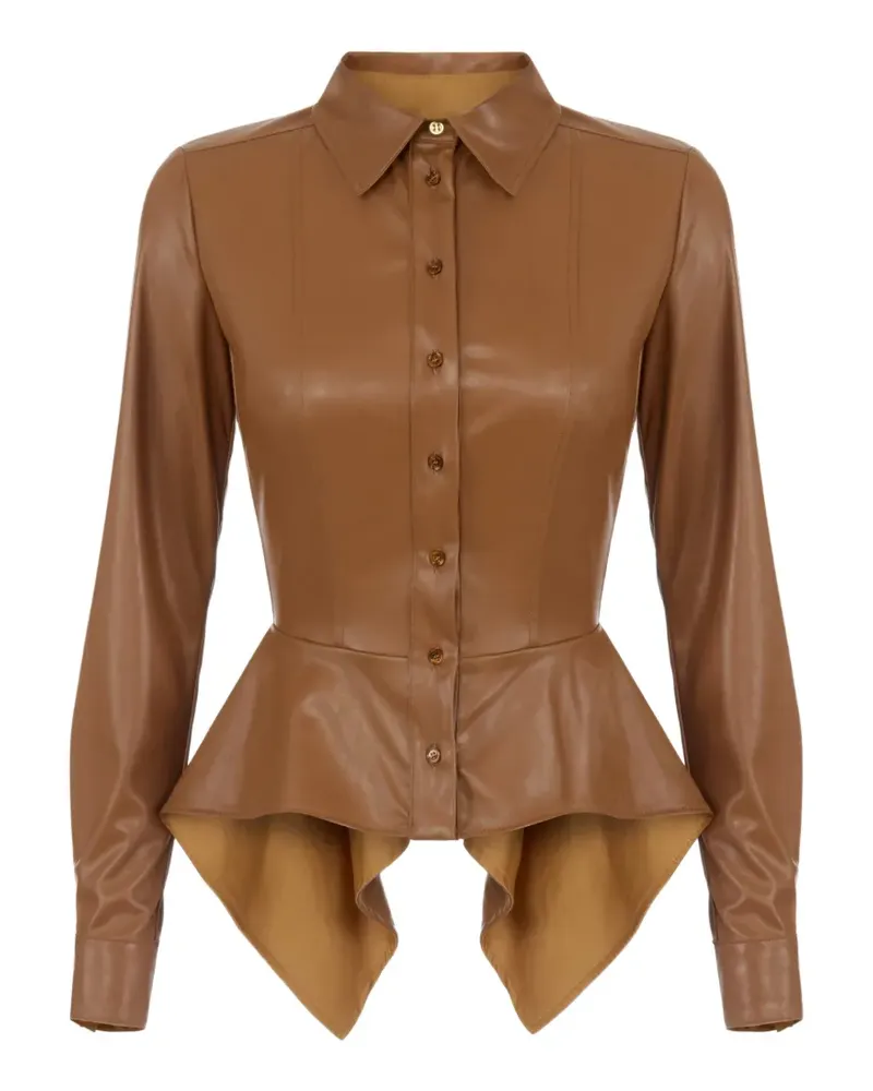 Elisabetta Franchi shirt with peplum - Braun Braun