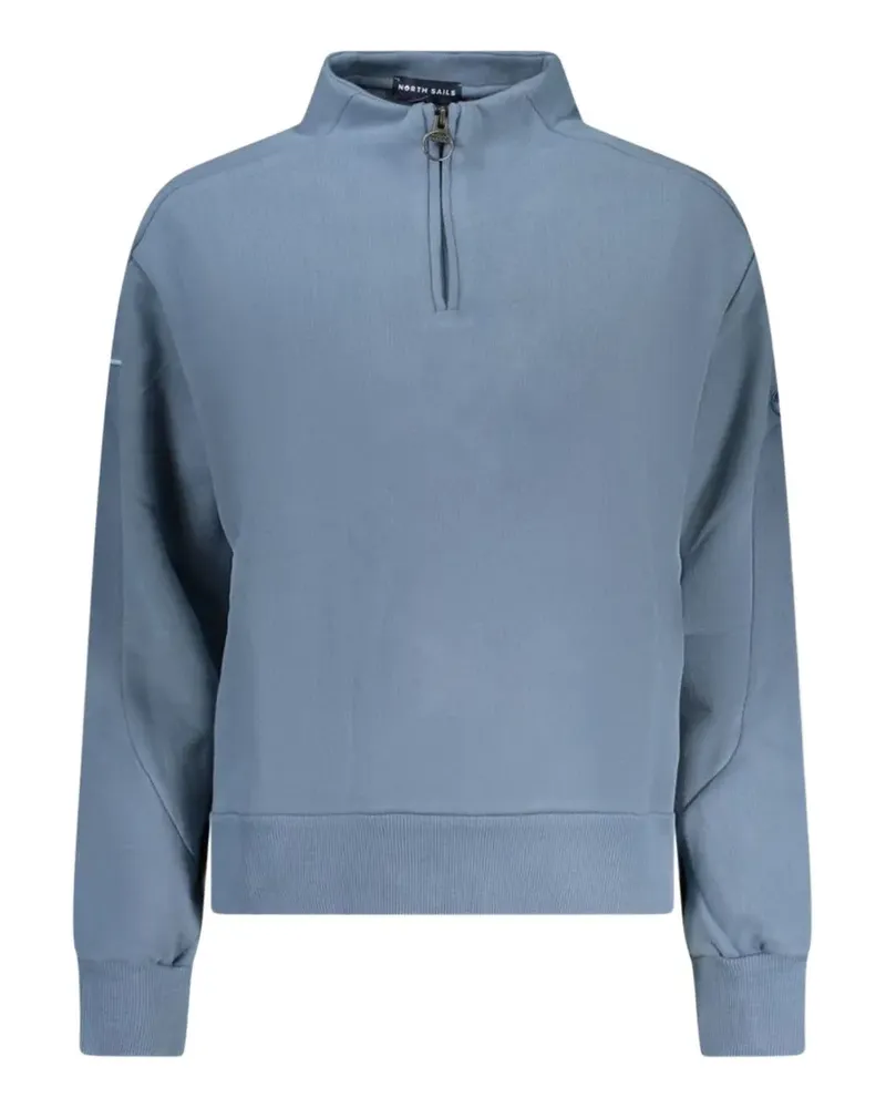 North Sails quarter-zip cotton sweater - Blau Blau
