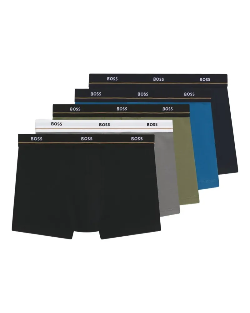 HUGO BOSS logo trunks (set of five) - Schwarz Schwarz