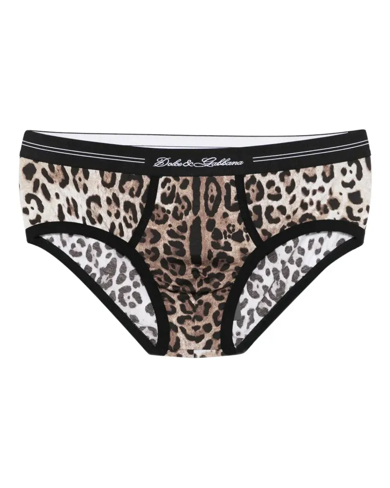 Dolce & Gabbana Slip mit Leoparden-Print - Nude Nude