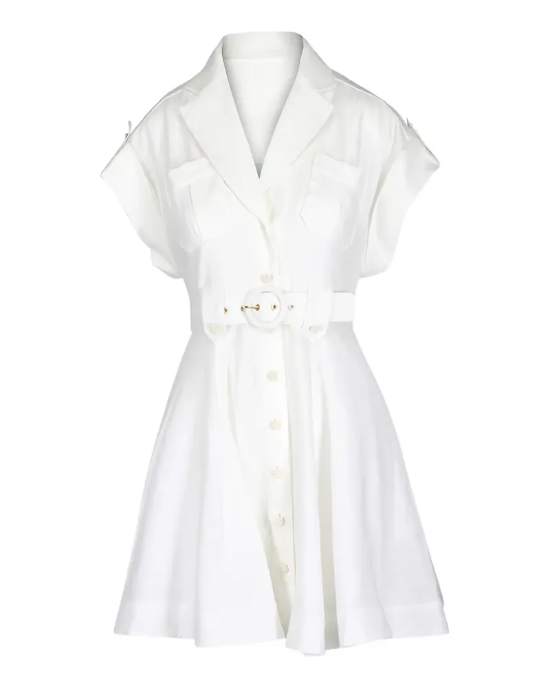 Zimmermann Kleid mit V-Ausschnitt - Weiß Weiß