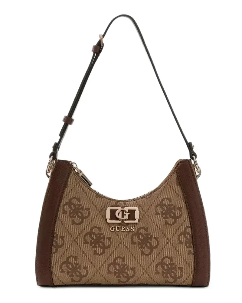 Guess Schultertasche mit Logo-Muster - Nude Nude