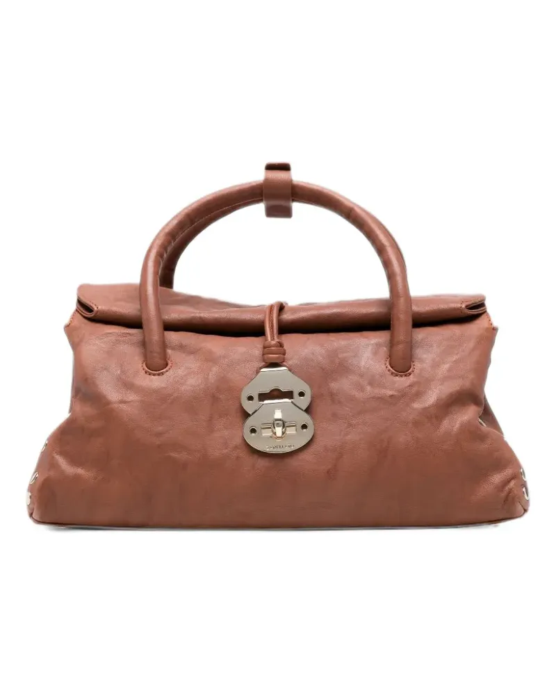 Zanellato small Dotta Officina leather tote bag - Braun Braun