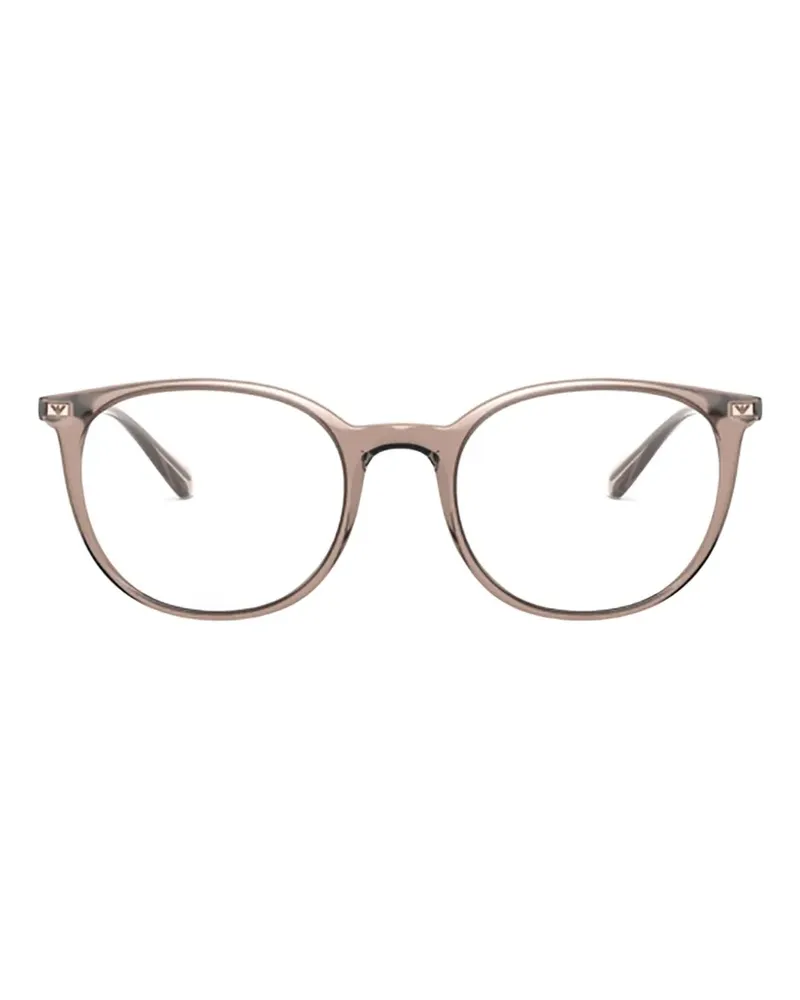 Emporio Armani Brille mit rundem Gestell - Nude Nude