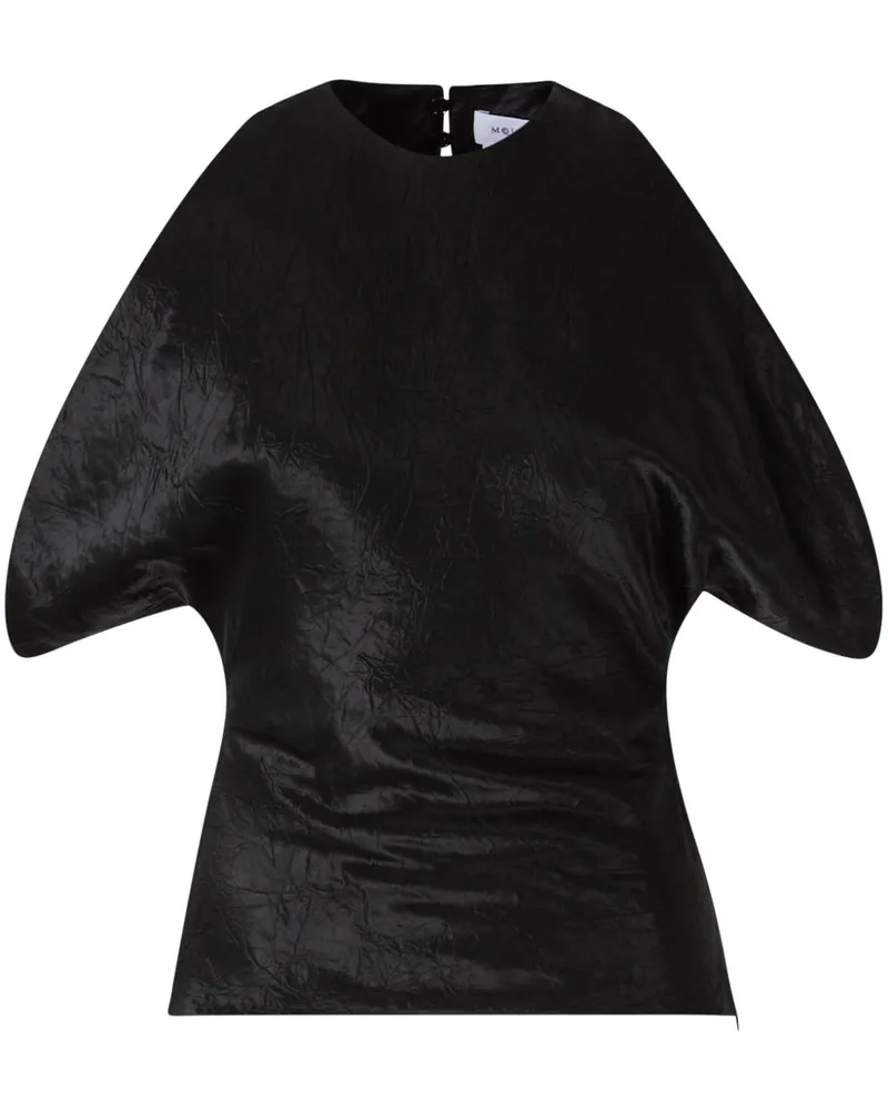 Alexander McQueen Drapiertes Oberteil - Schwarz Schwarz