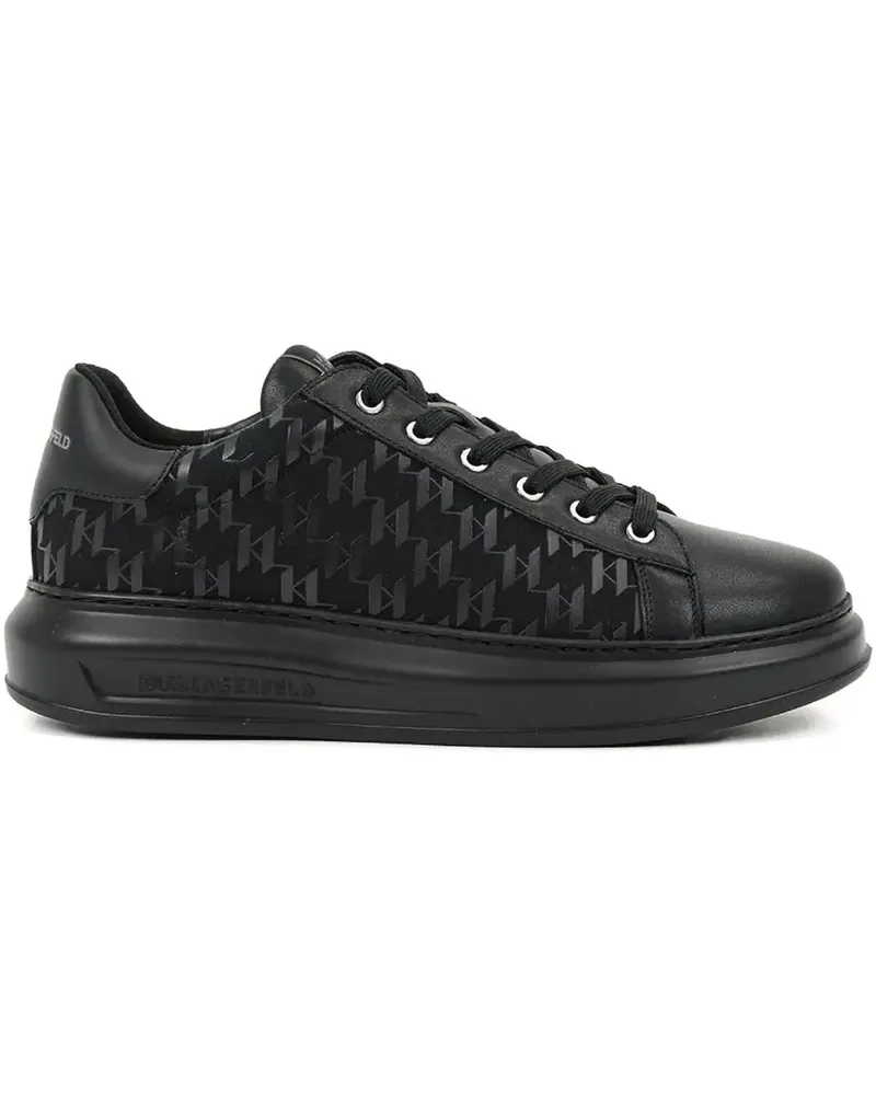 Karl Lagerfeld Plateau-Sneakers mit Monogramm - Schwarz Schwarz