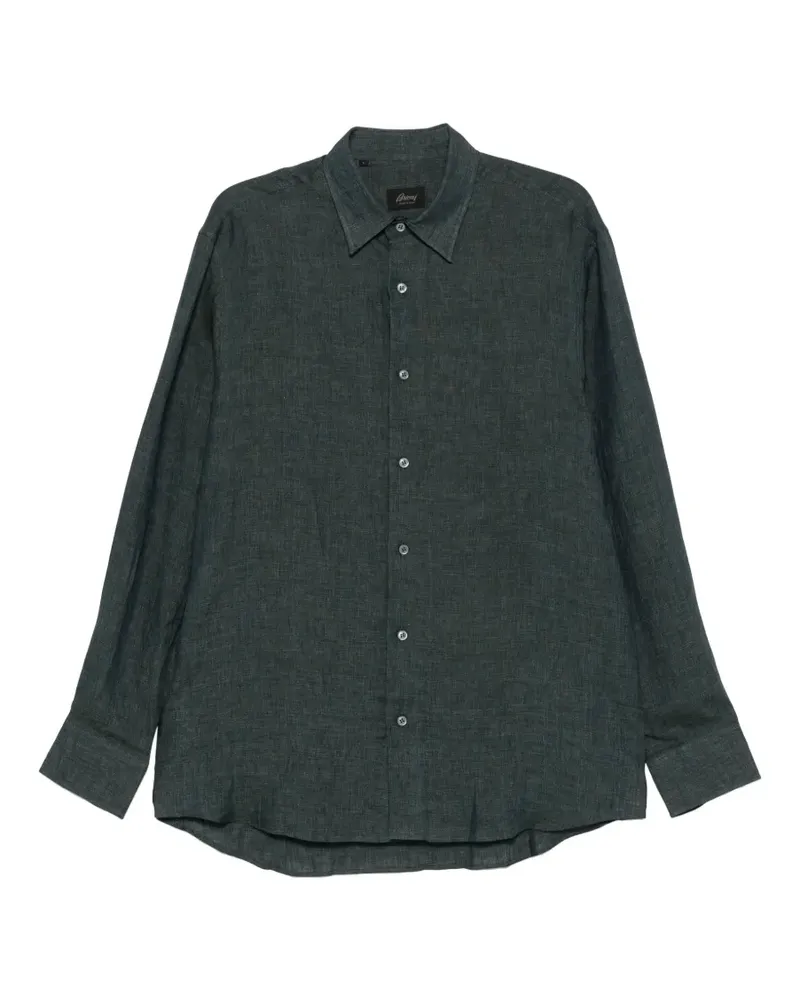 Brioni Klassisches Hemd - Grün Grün