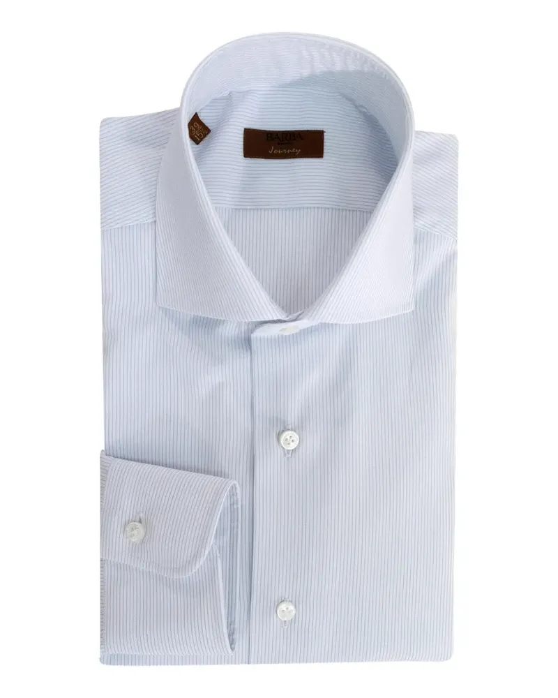 BARBA Gestreiftes Hemd - Blau Blau