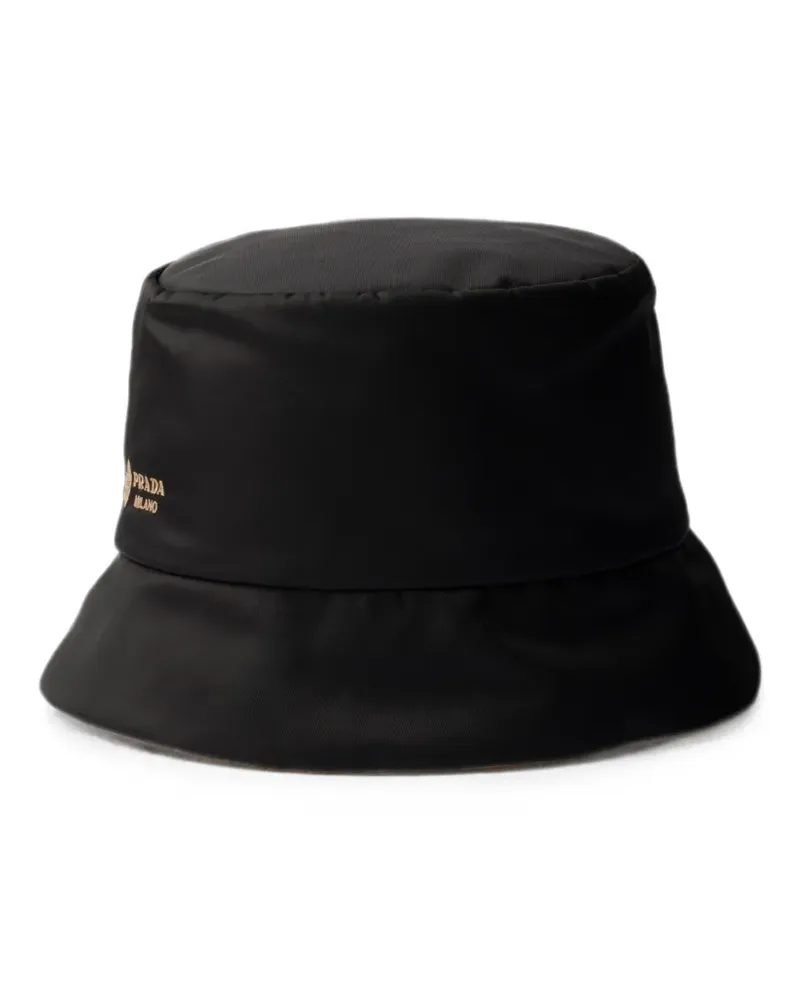 Prada Fischerhut aus Nylon und Kamelhaar - Schwarz Schwarz
