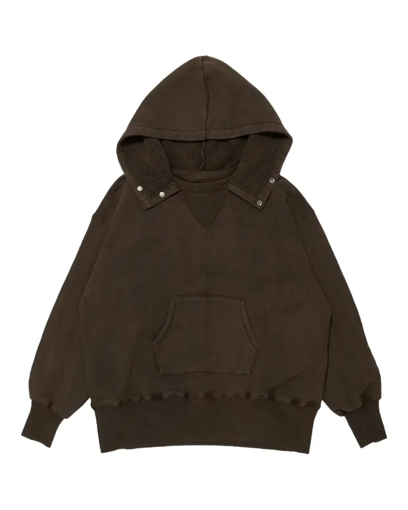 Taiga Takahashi Lot.620 snap-button hoodie - Braun Braun