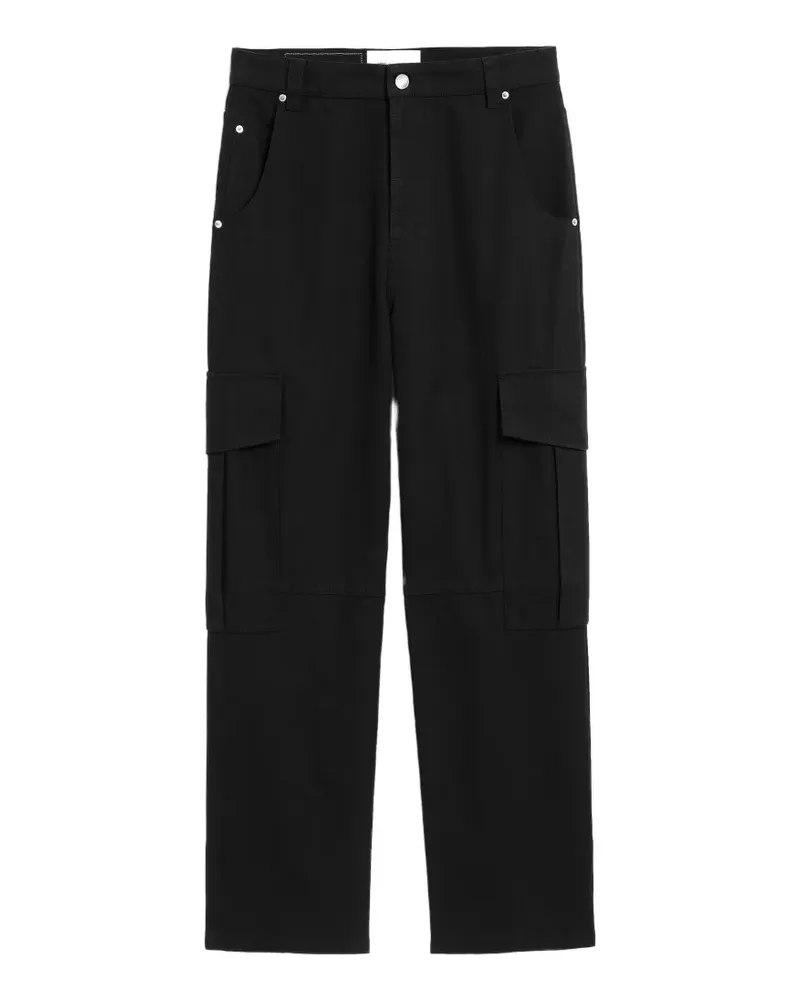 AMI Paris Baggy-Hose aus Baumwolle mit aufgesetzten Taschen - Schwarz Schwarz