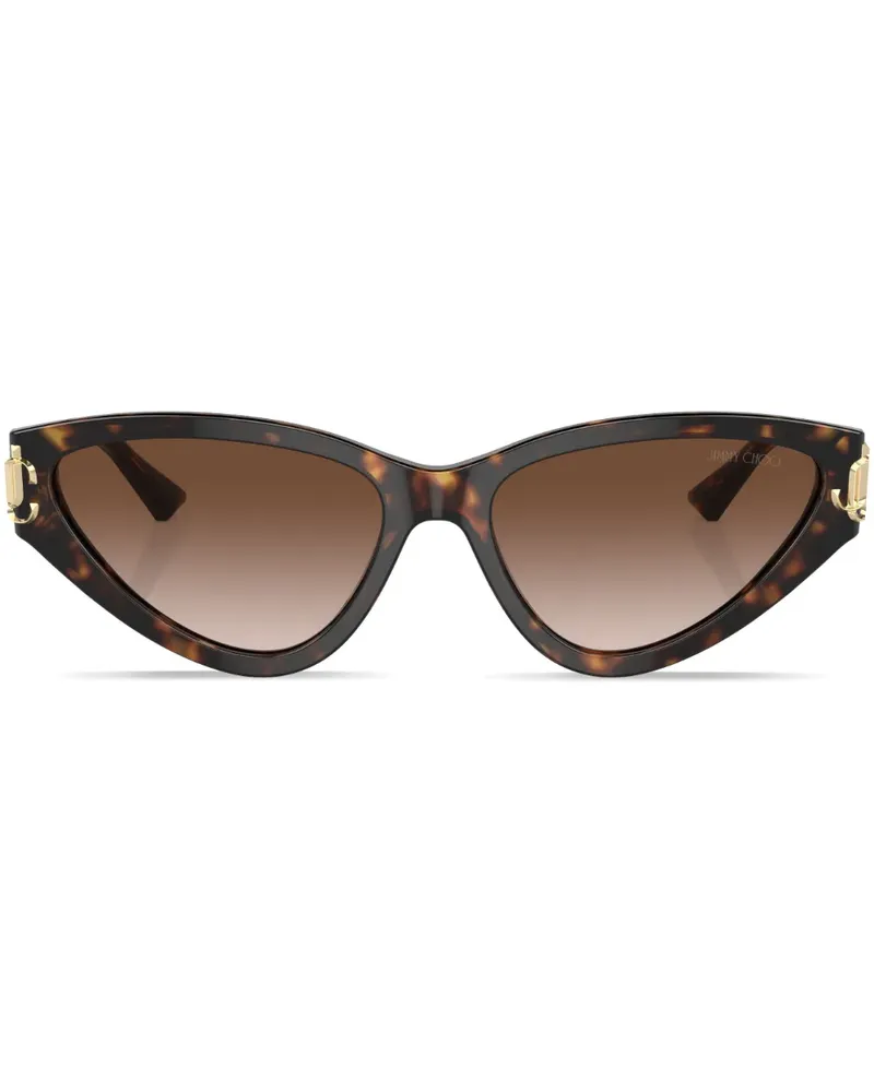 Jimmy Choo Sonnenbrille mit Cat-Eye-Gestell - Braun Braun
