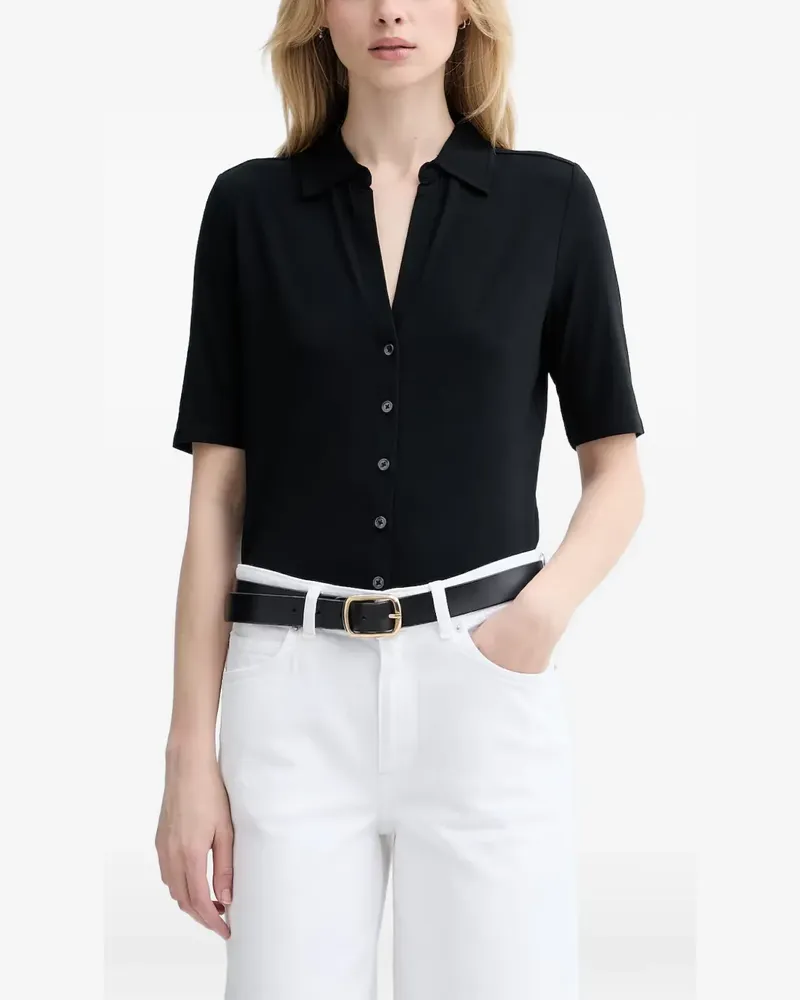 Marc O'Polo short-sleeve button-up shirt - Schwarz Schwarz