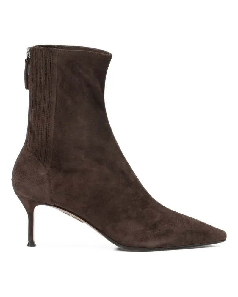 Aquazzura Saint Honoré 65mm suede ankle boots - Braun Braun