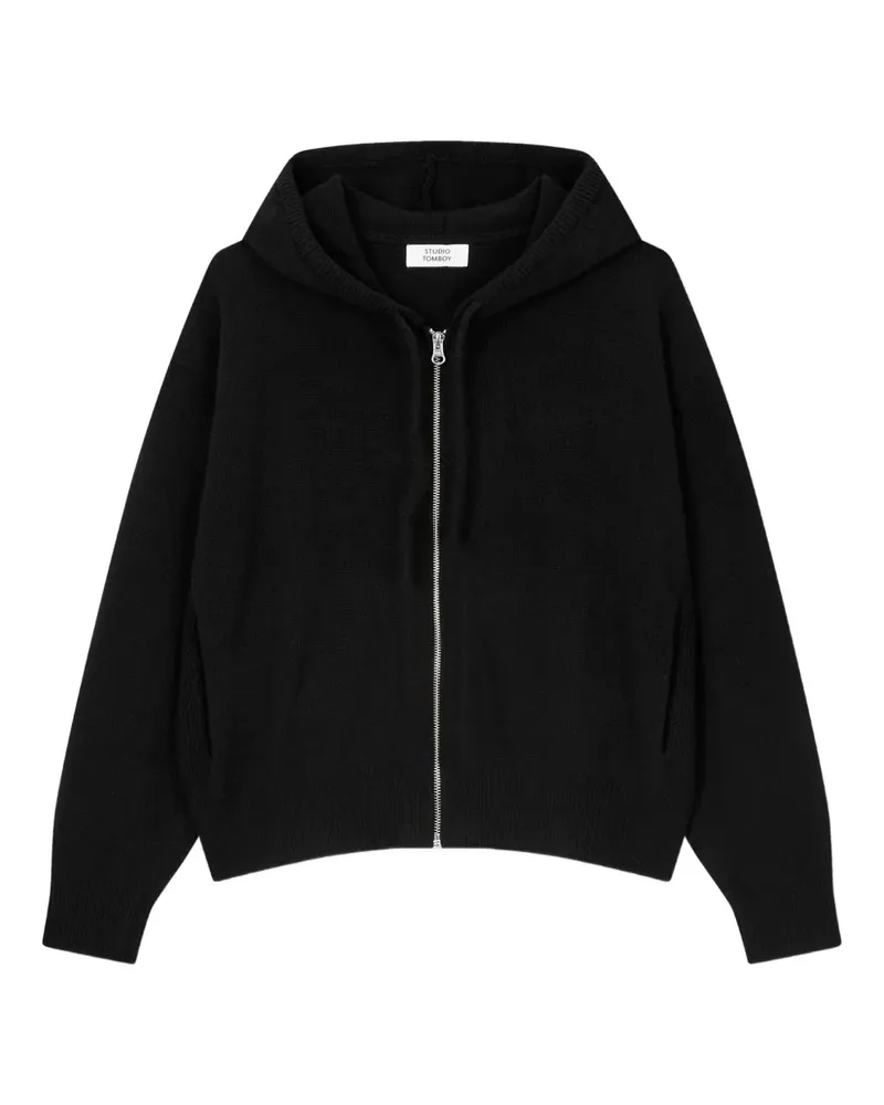STUDIO TOMBOY Kapuzenjacke mit Reißverschluss - Schwarz Schwarz