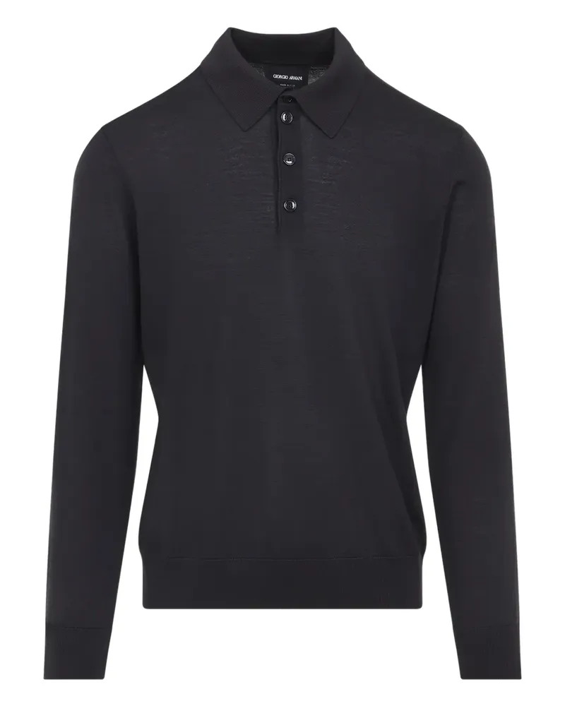Giorgio Armani Klassisches Poloshirt - Schwarz Schwarz