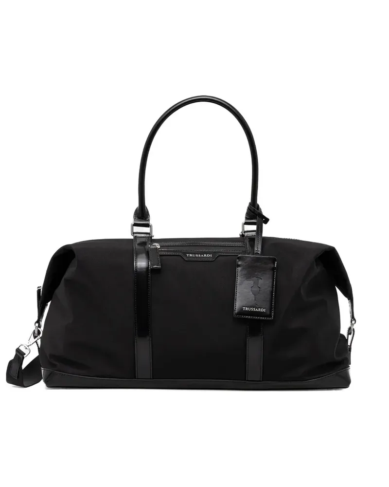Trussardi logo-plaque holdall - Schwarz Schwarz