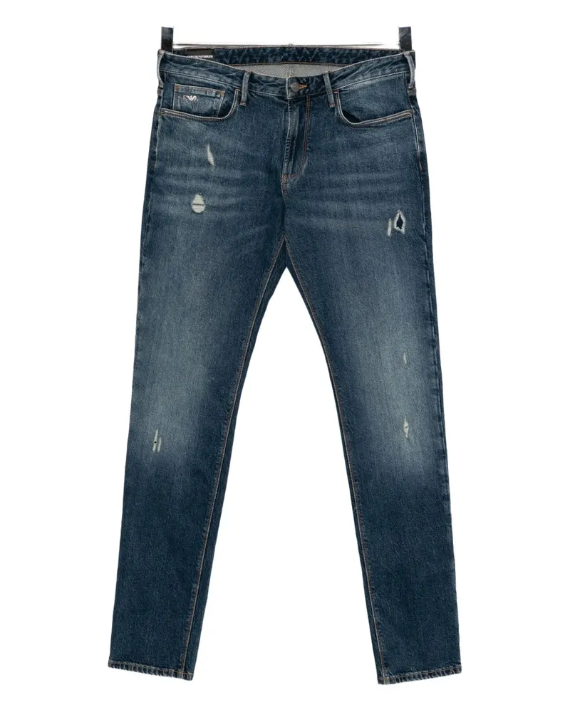 Emporio Armani Jeans in Distressed-Optik - Blau Blau