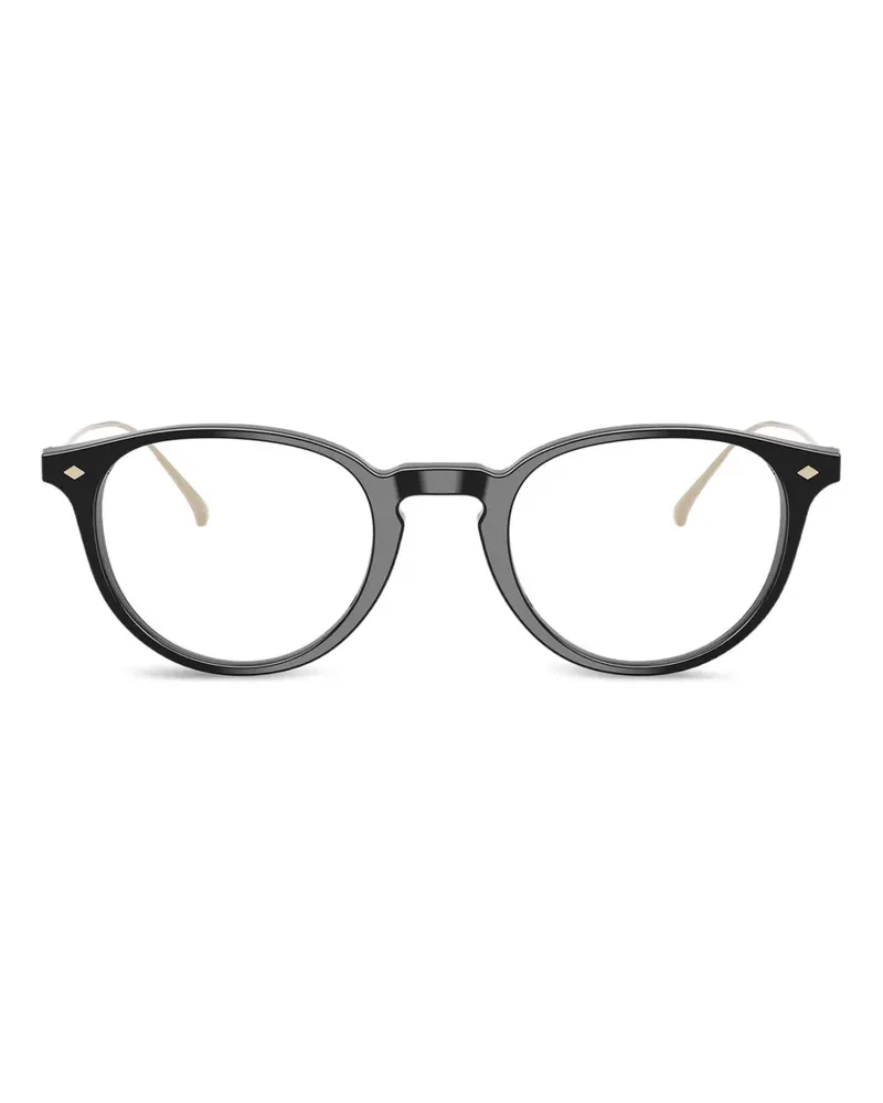 Giorgio Armani Runde Brille mit Clip-on-Gläsern - Schwarz Schwarz