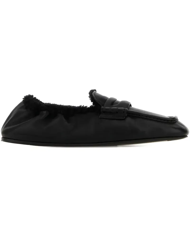 Miu Miu Loafer aus Leder - Schwarz Schwarz