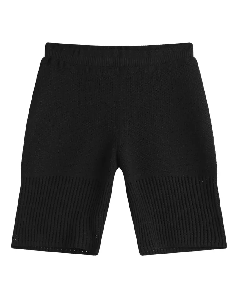 Issey Miyake Shorts aus geripptem Strick - Schwarz Schwarz