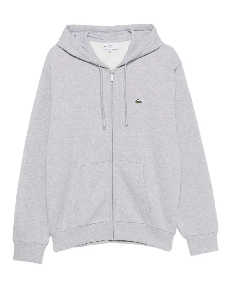 Lacoste logo-patch zip-up hoodie - Grau Grau