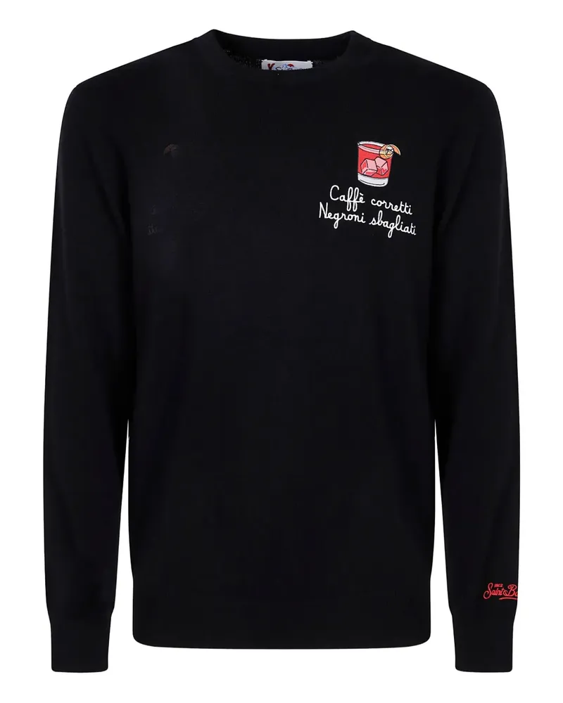 MC2 Saint Barth Bestickter Pullover - Schwarz Schwarz