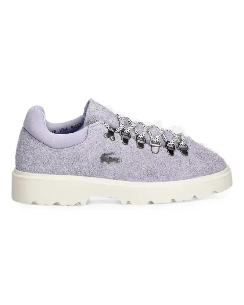 Lacoste suede logo-plaque sneakers - Violett Violett