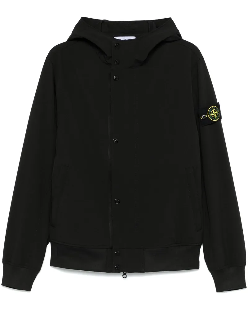 Stone Island Bomberjacke mit Kompass-Patch - Schwarz Schwarz