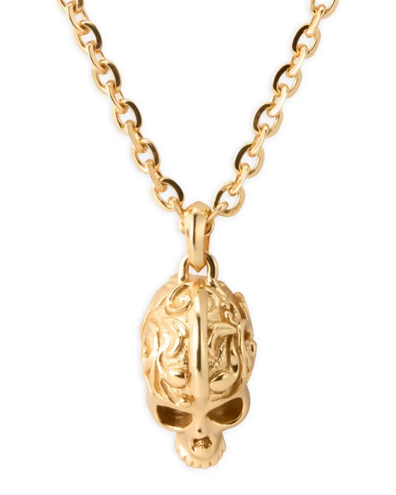 Emanuele Bicocchi Halskette mit Totenkopfanhänger - Gold Gold