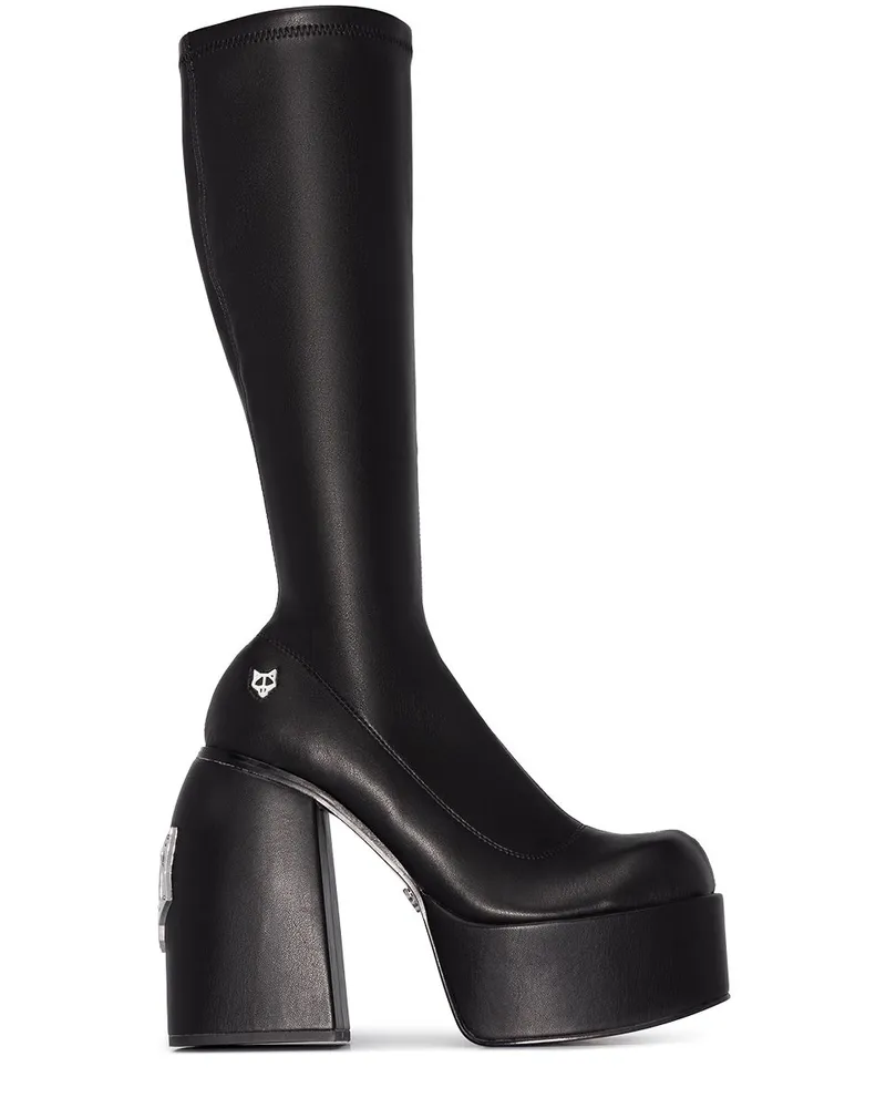 Naked Wolfe Spice Black Stretch Stiefel - Schwarz Schwarz