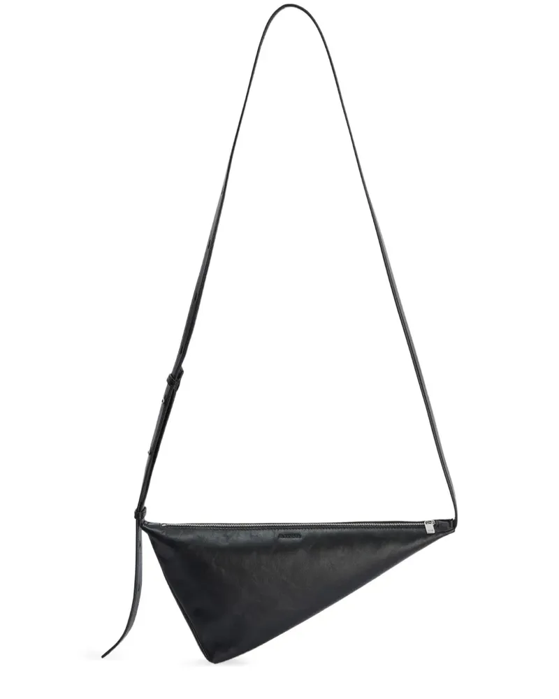 Jil Sander Umhängetasche mit Prägung - Schwarz Schwarz