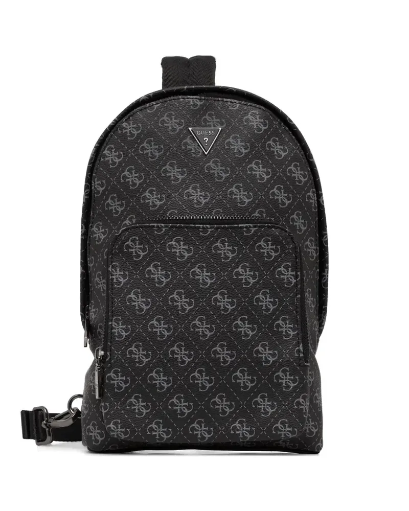 Guess logo-print backpack - Schwarz Schwarz