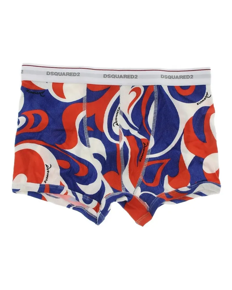 Dsquared2 ribbed-knit patterned boxers - Blau Blau