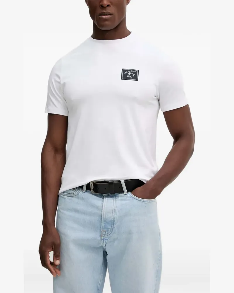 Karl Lagerfeld x Paris Hilton T-Shirt mit Patch - Weiß Weiß