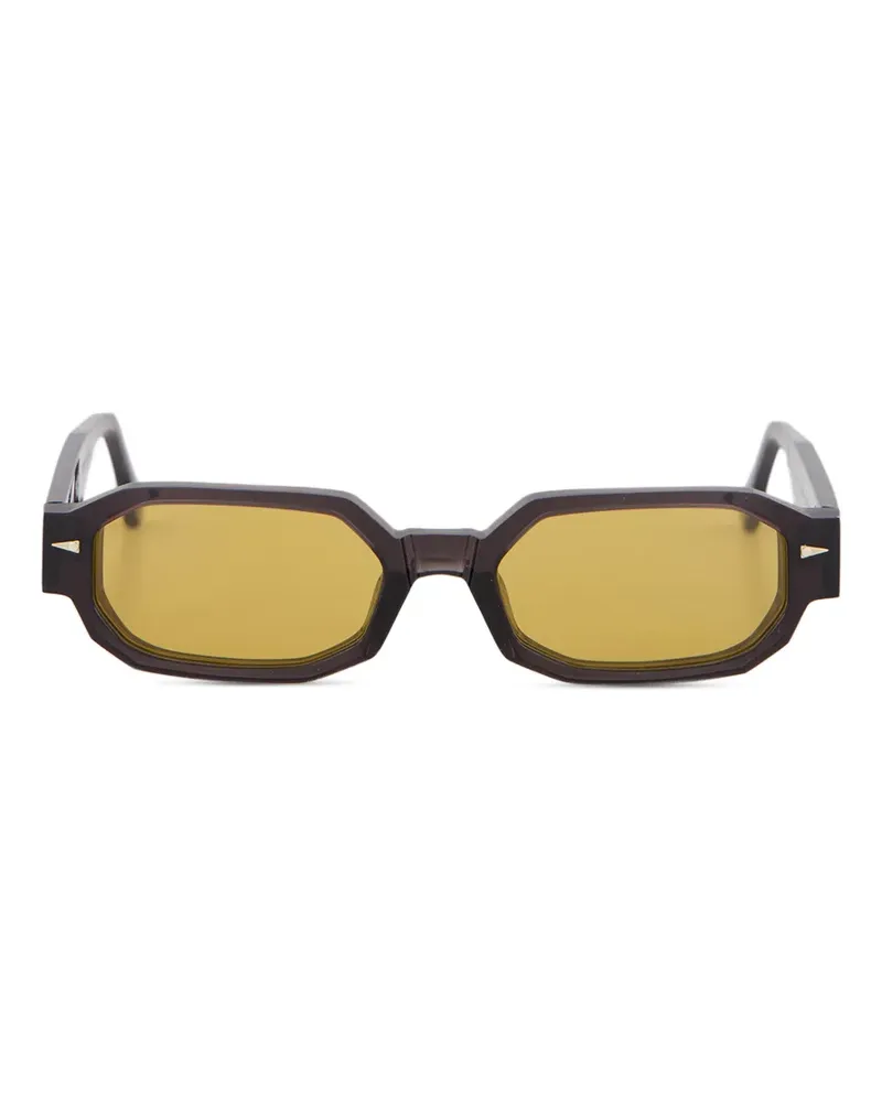 AHLEM Sonnenbrille mit geometrischem Gestell - Braun Braun