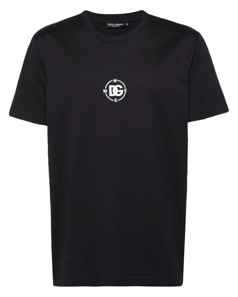 Dolce & Gabbana T-Shirt mit Logo-Print - Schwarz Schwarz
