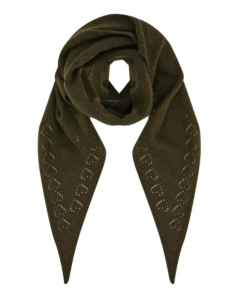 Chloé Iconic Dreiecksschal mit Logo-Stickerei - Grün Grün
