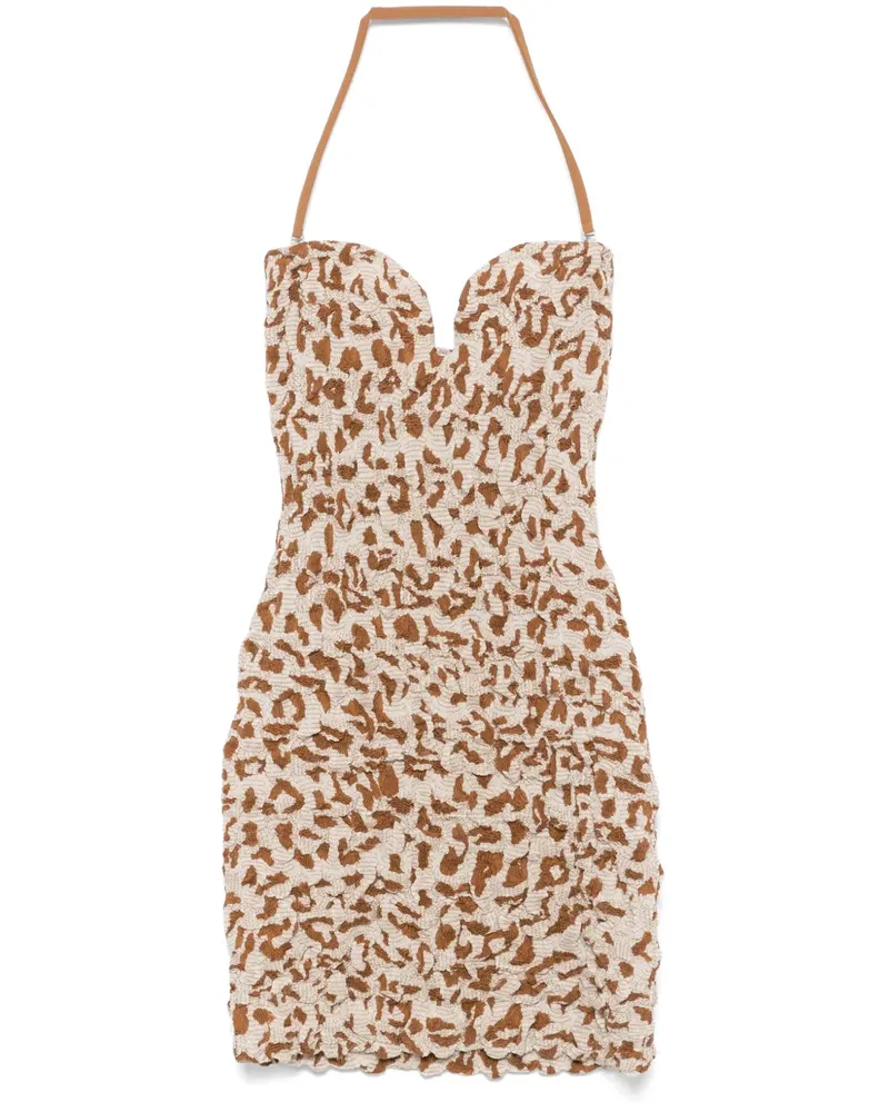 Nanushka Minikleid mit Herzausschnitt - Nude Nude