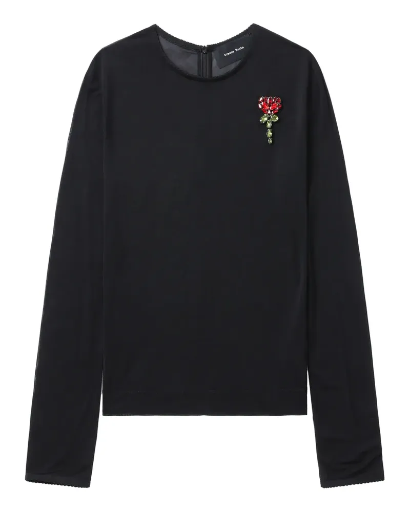 Simone Rocha Klassisches Langarmshirt - Schwarz Schwarz
